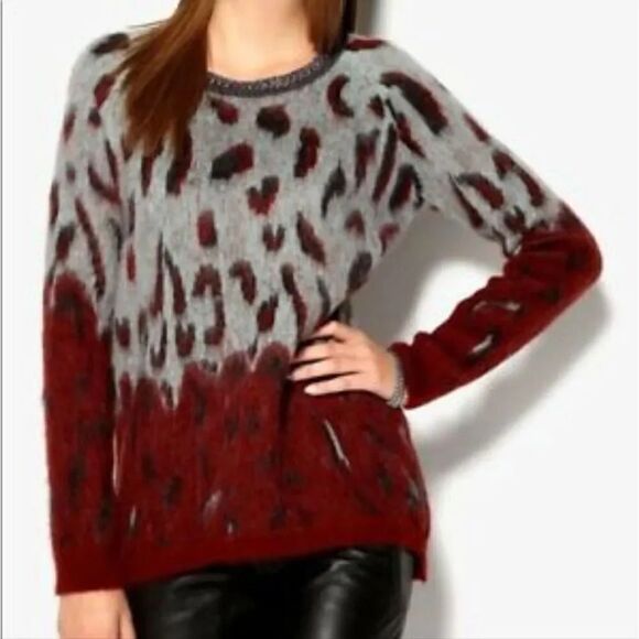 Maison Scotch Animal Print Biker Sweater - Picture 2 of 9